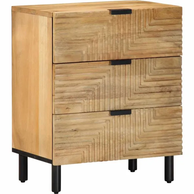 vidaXL Nachtkastje 50x33x60 cm massief mangohout bruin