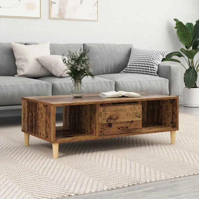 vidaXL Salontafel Oudhout 102 x 55 x 35 cm Bewerkt hout Bruin
