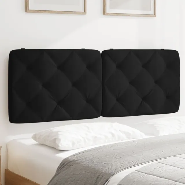 vidaXL Hoofdbordkussen 120 cm fluweel zwart