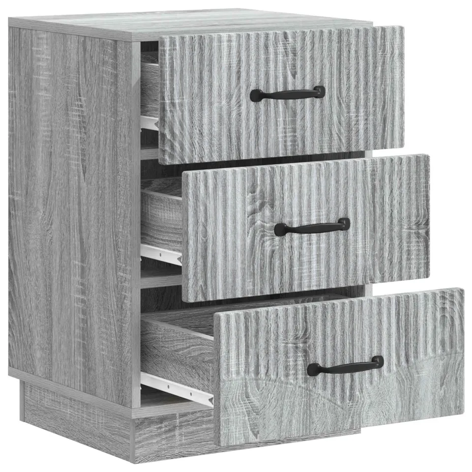 vidaXL Nachtkastje Grijs sonoma 43 x 41 x 63,5 cm Bewerkt hout, foto 3