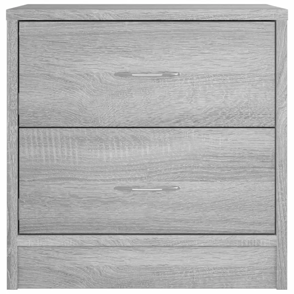 vidaXL Nachtkastjes 2 st 40x30x40 cm bewerkt hout grijs sonoma eiken, foto 4