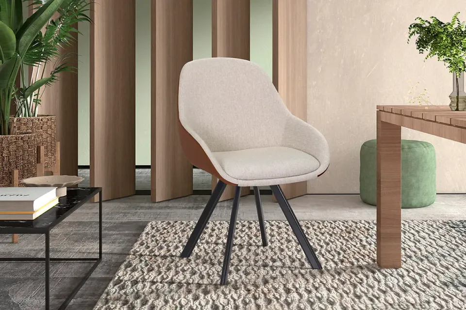 eetkamerstoel Malou beige-cognac, foto 6