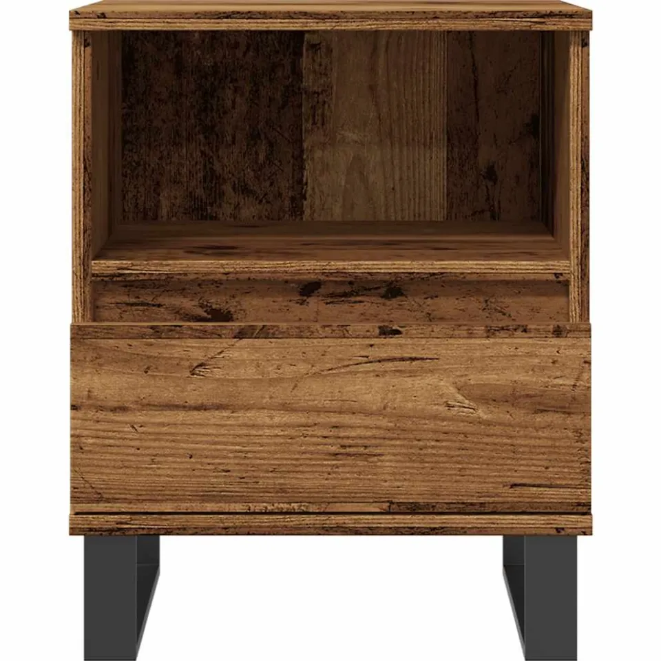 vidaXL Nachtkastje 40x35x50 cm bewerkt hout oud houtkleurig bruin, foto 4