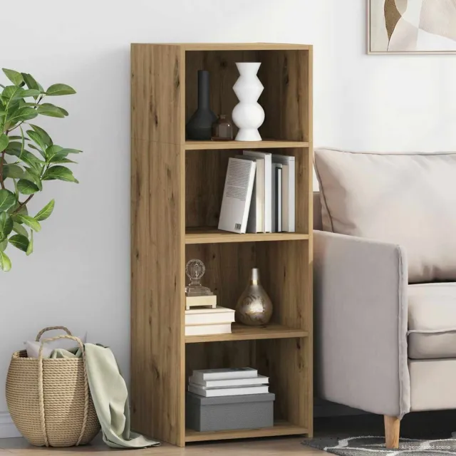 vidaXL Hoge kast Artisanaal eiken 45 x 41 x 124 cm Bewerkt hout, foto 2