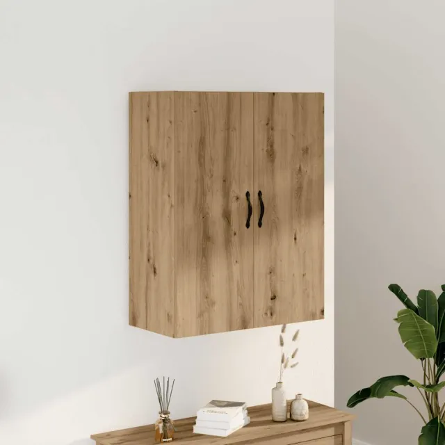 vidaXL Wandkast 69,5x34x90 cm bewerkt hout artisanaal eikenkleurig Bruin