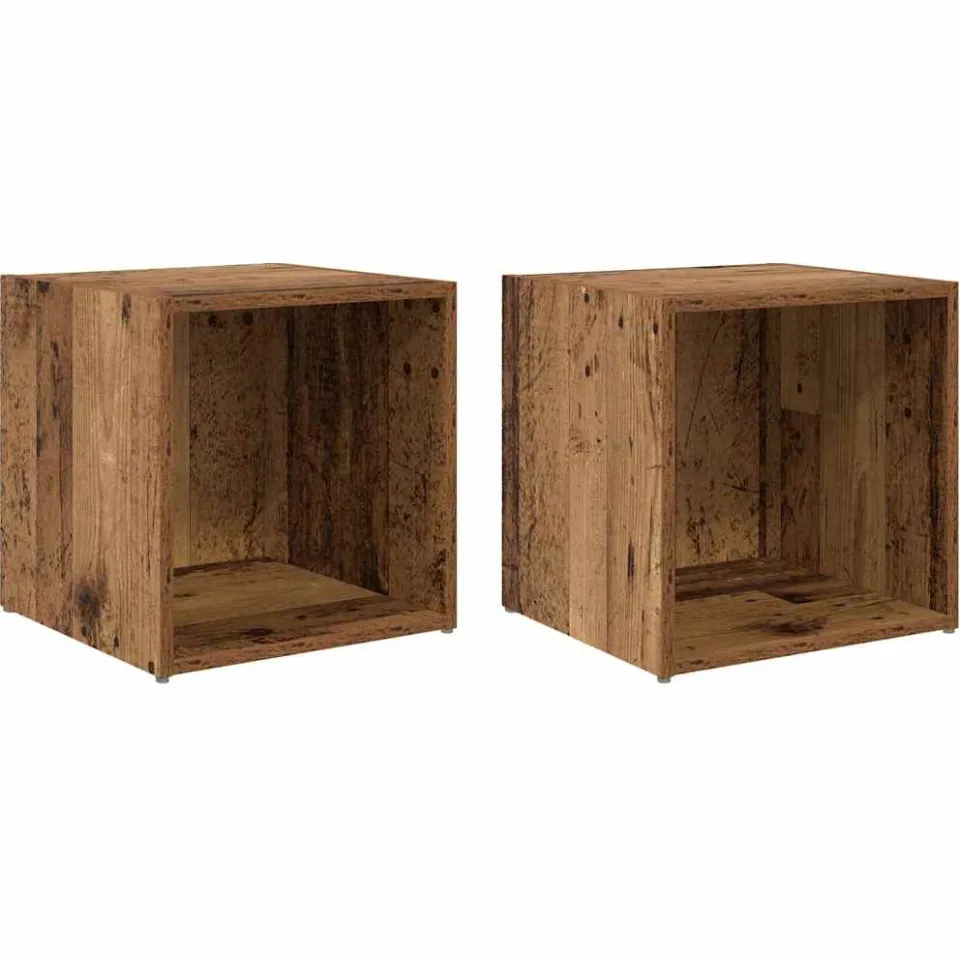 vidaXL Tv-meubelset 2 st Oud Hout Bewerkt hout bruin, foto 3