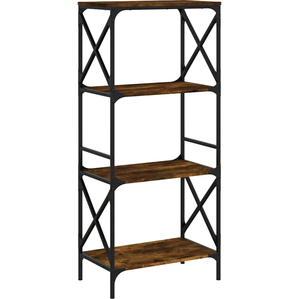 vidaXL Boekenkast 4-laags 59x35x132 cm bewerkt hout gerookt eikenkleur, foto 3