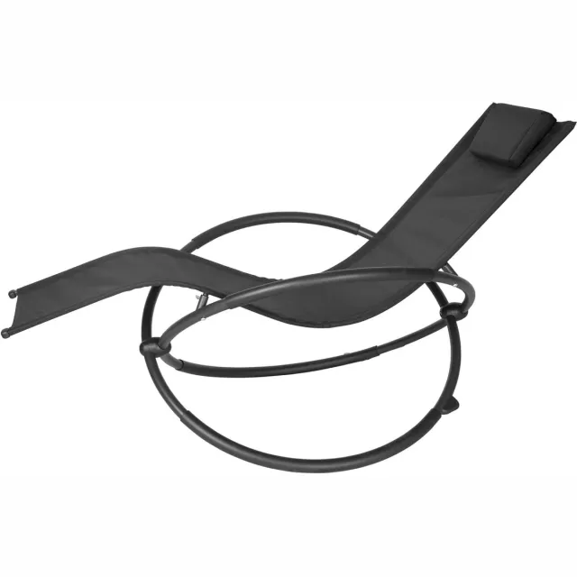 Klarven Loungestoel Opklapbaar Zwart - Comfortabel, Wiegt licht, Inklapbaar