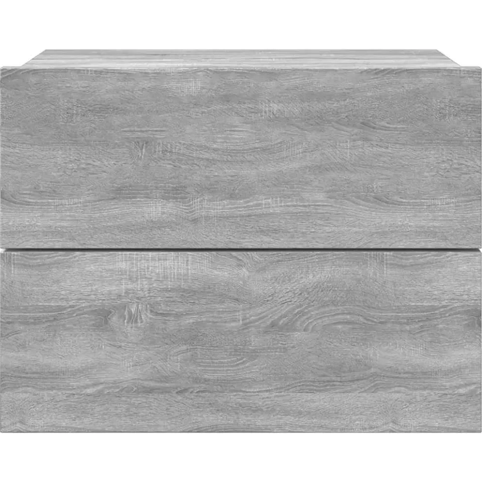 vidaXL Nachtkastje 40x30x30 cm bewerkt hout grijs sonoma eikenkleurig, foto 4