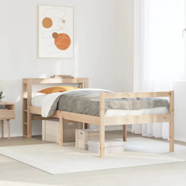 vidaXL Seniorenbed met hoofdbord massief grenenhout 75x190 cm Bruin