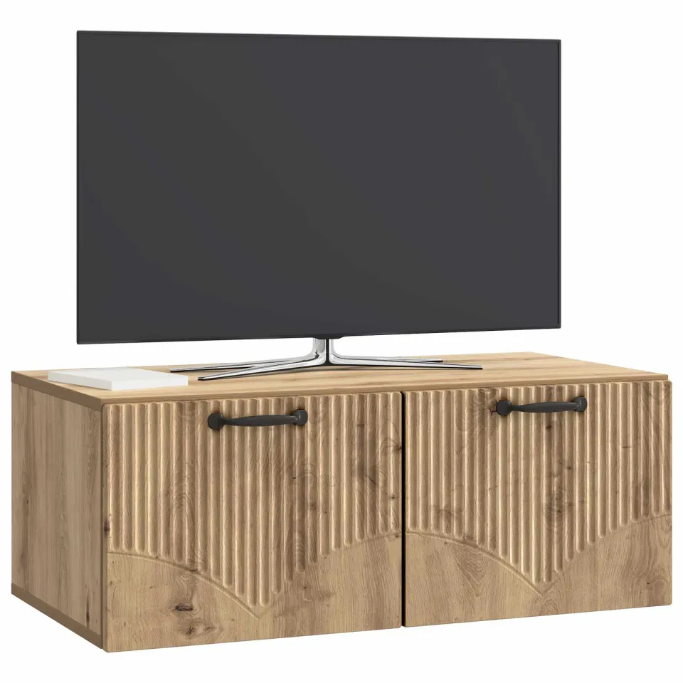 vidaXL Wandbeugel TV-kast 78,5 x 41 x 30 cm Artisanaal eiken Bruin