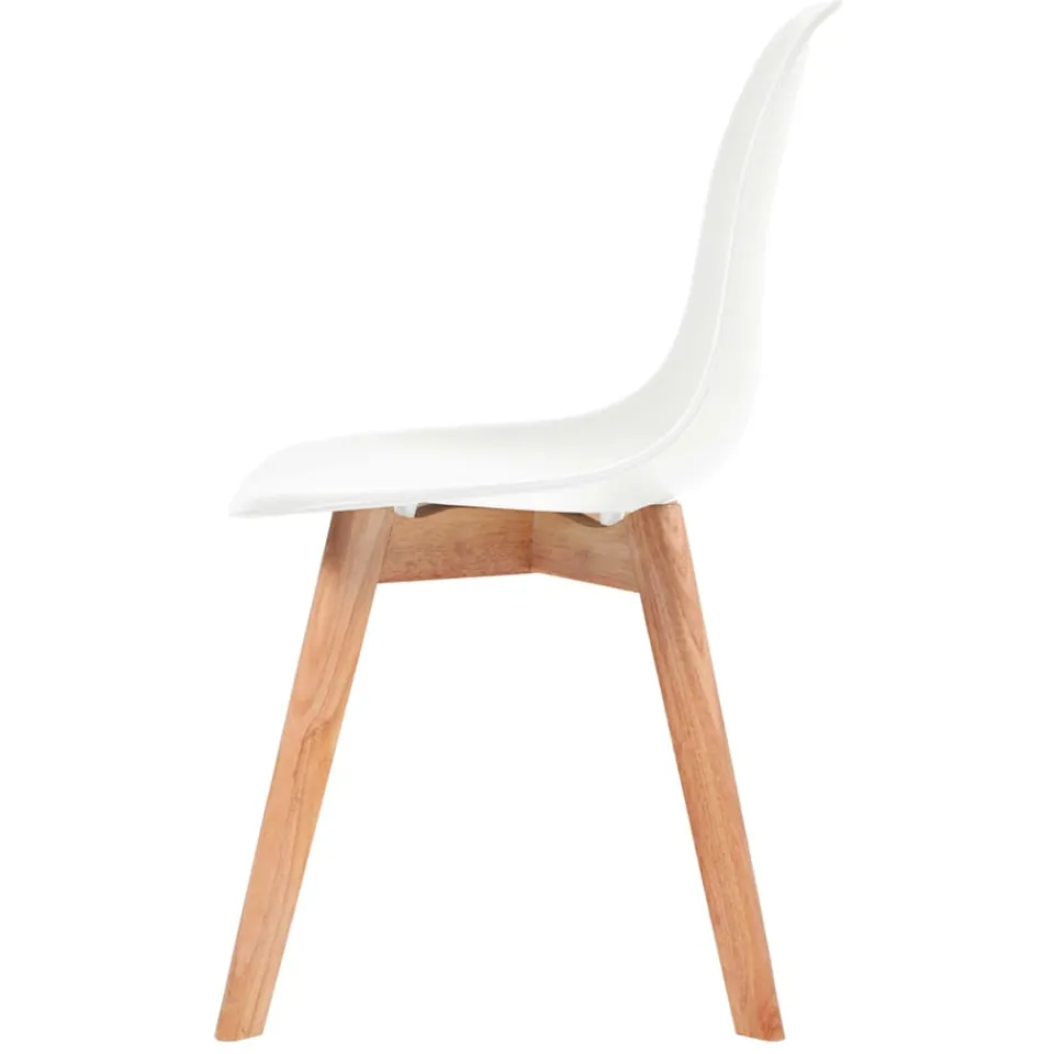 vidaXL Eetkamerstoelen 4 st kunststof wit, foto 4