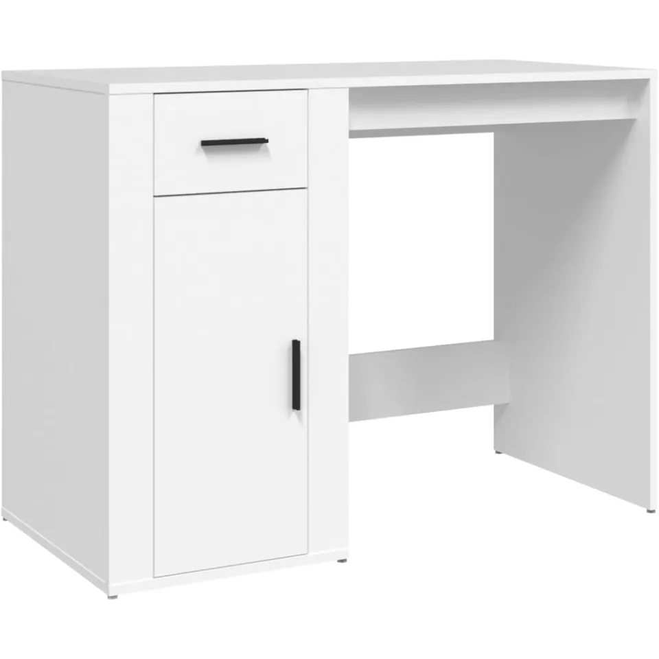 vidaXL Bureau 100x49x75 cm bewerkt hout wit