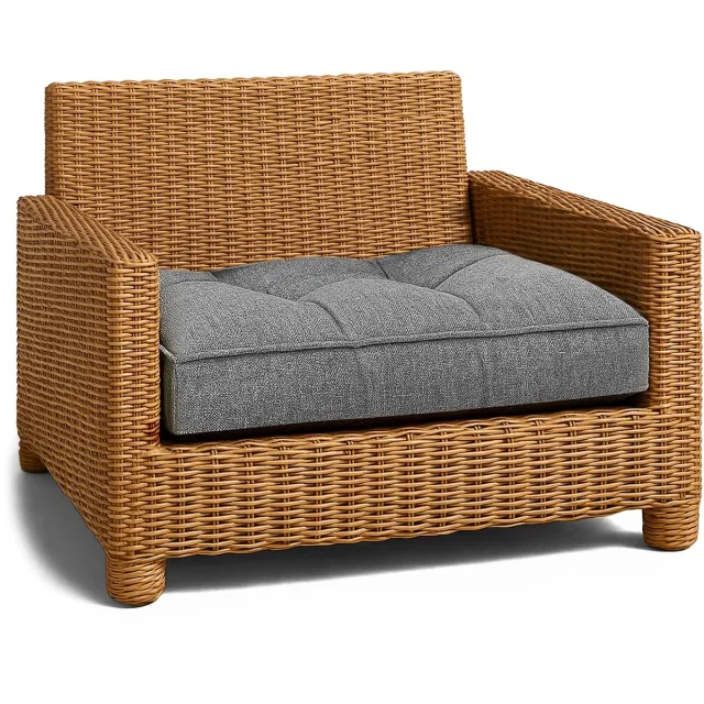 Amazinggirl Kussen Lounge Tuinmeubelen - Zitkussen 60x60 cm Rug Rattan Ideaal voor balkon terras loungeset buiten comfort vulling dik duurzaam Grijs