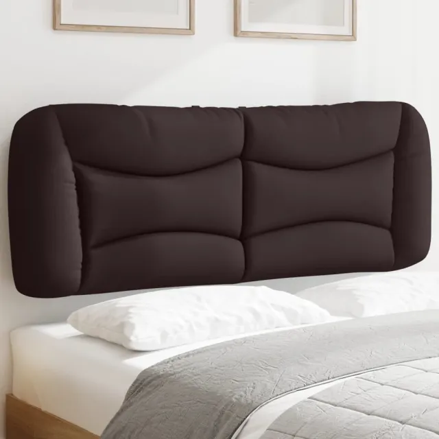 vidaXL Hoofdbordkussen "Hvar" 120 cm stof donkerbruin