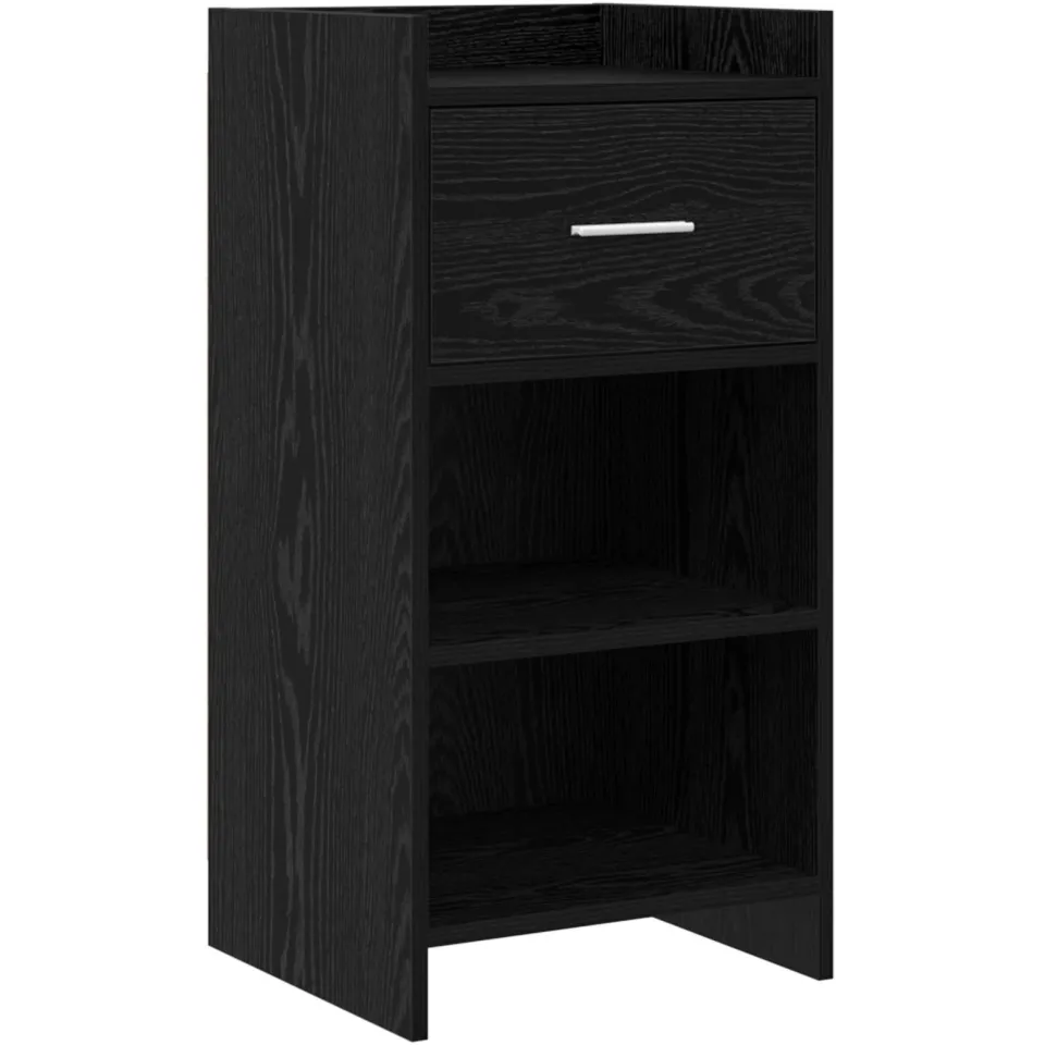 vidaXL Dressoir Zwart eiken 40 x 36 x 80 cm Bewerkt hout, foto 3