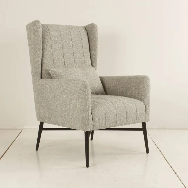 Sleepking Fauteuil / Accent Stoel Aya - Linnen - Zandkleur - Comfort Grijs Zandkleur