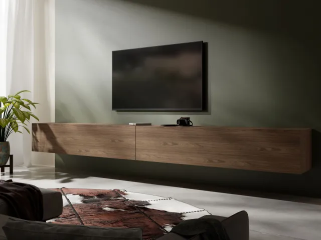 Mobistoxx Tv-meubel KINGSTON 2 klapdeuren 280 cm walnoot