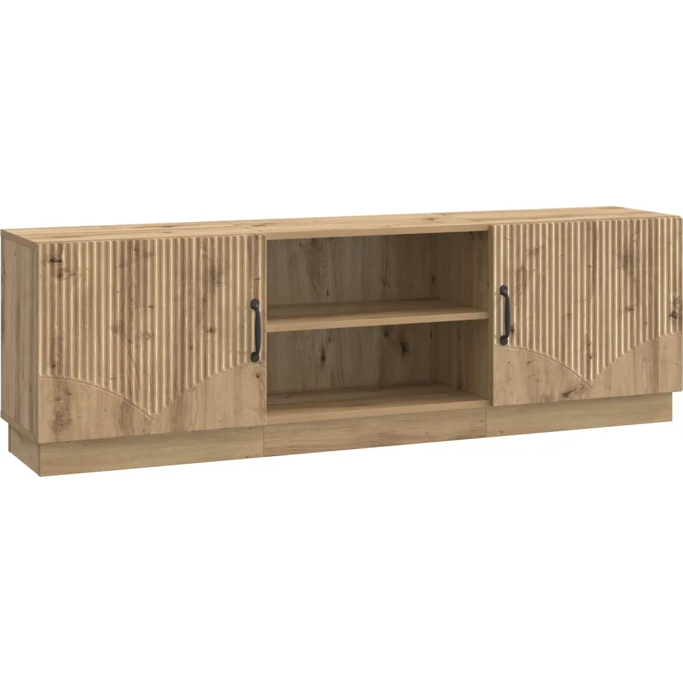vidaXL Tv-meubel 150 x 31 x 47 cm Artisanaal eiken Bewerkt hout, foto 3