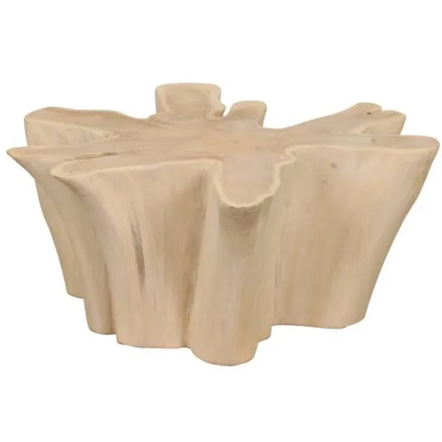 Cozy Ibiza Teakhouten salontafel gebleekt – 98x98x45 cm ["Naturel"]