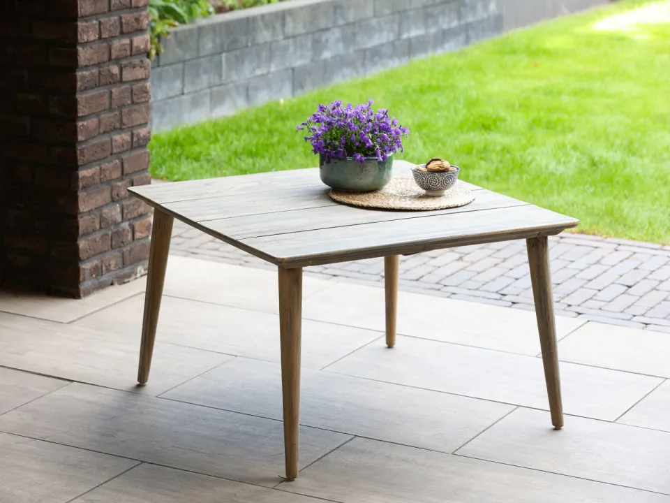 ROUGH Furniture ROUGH-K lounge tuintafel 60x60x40cm bruin, foto 3