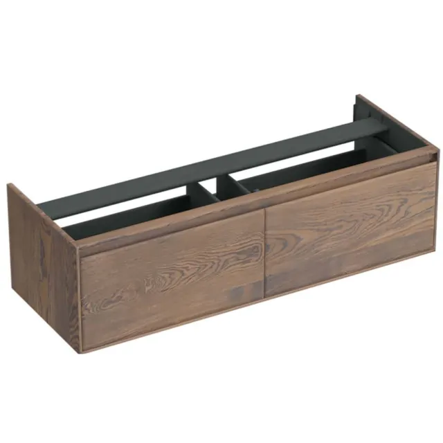 Forzalaqua Onderkast Forzalaqua Reno 140x51x40 Cm 2 Lades Softclose Eiken Havanna Bruin