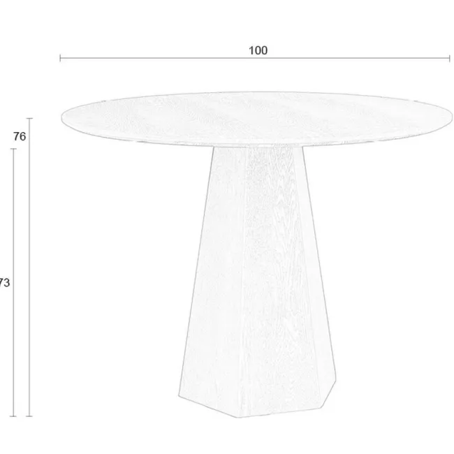 Zuiver eetkamertafel Pilar beige, foto 2