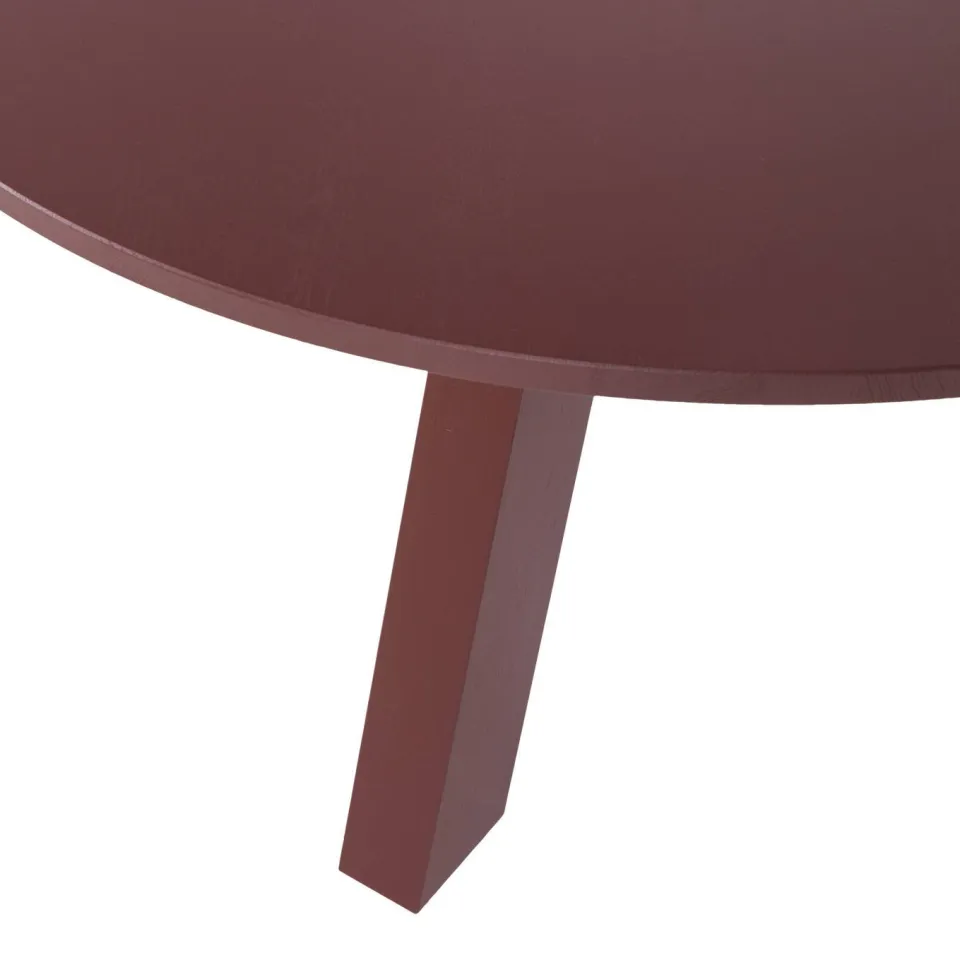 WOOOD Rhonda Eettafel Ø120 CM - Eiken - Bordeauxrood - 75x129x129, foto 4