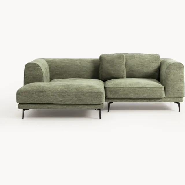 Westwing Collection Hoekbank Allpa (3-zits) Lichtgroen