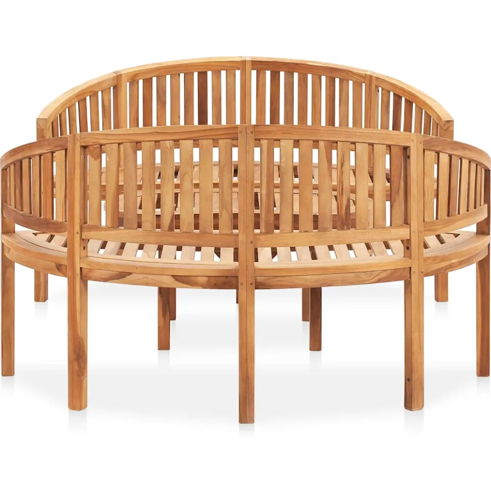 vidaXL 3-delige Loungeset banaanvormig massief teakhout bruin, foto 3