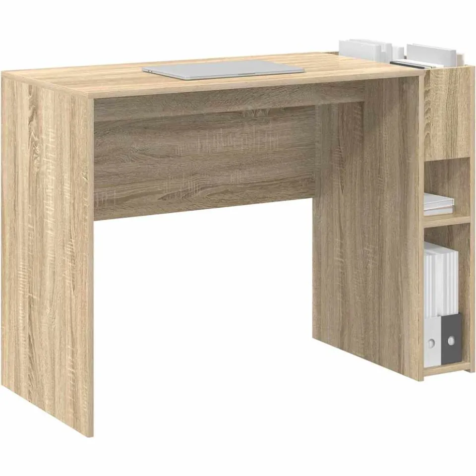 vidaXL Bureau Sonoma Eiken Bewerkt hout 109 x 50 x 78 cm Bruin