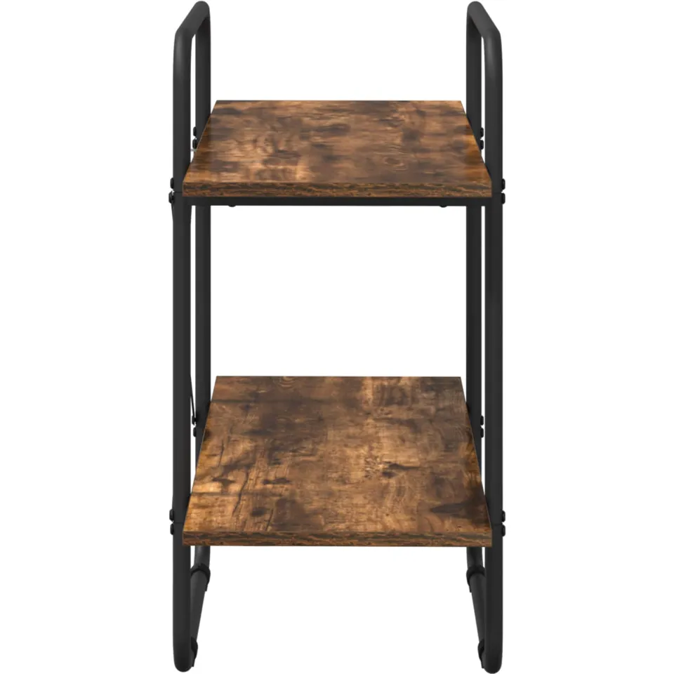 vidaXL Boekenrek 2-laags 60 x 35 x 70 cm PB Gerookt eiken, foto 4