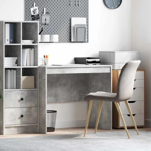 vidaXL Bureau Beton Grijs 90 x 50 x 76 cm