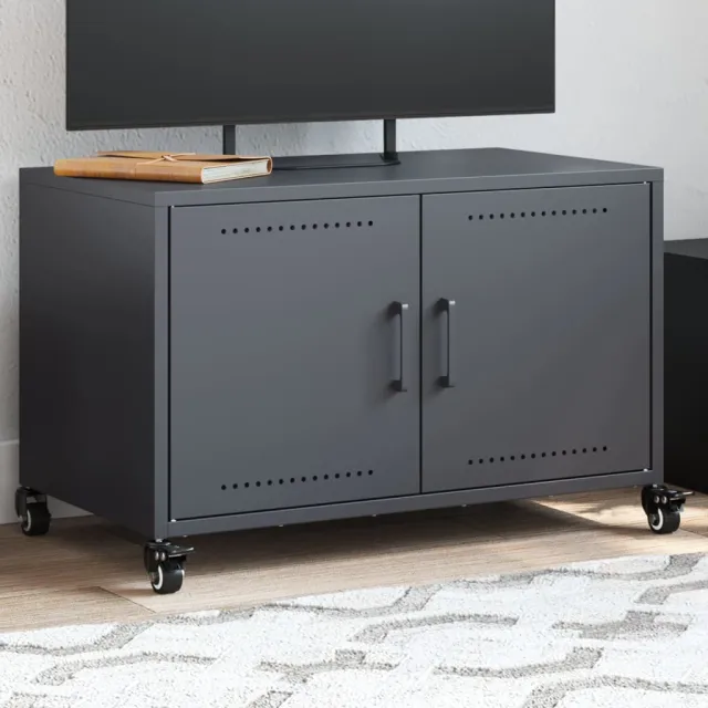 vidaXL Tv-meubel 68x39x43,5 cm staal antracietkleurig, foto 2