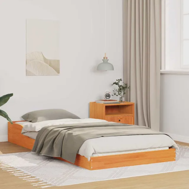 vidaXL Bedframe Wasbruin 80 x 220 cm Massief grenenhout