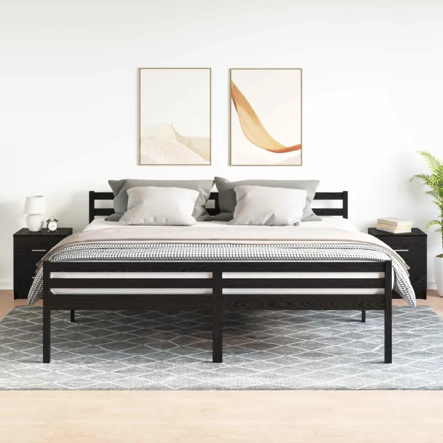 vidaXL Nachtkastjes 2 st met 2 lades 40x36x50 cm zwart