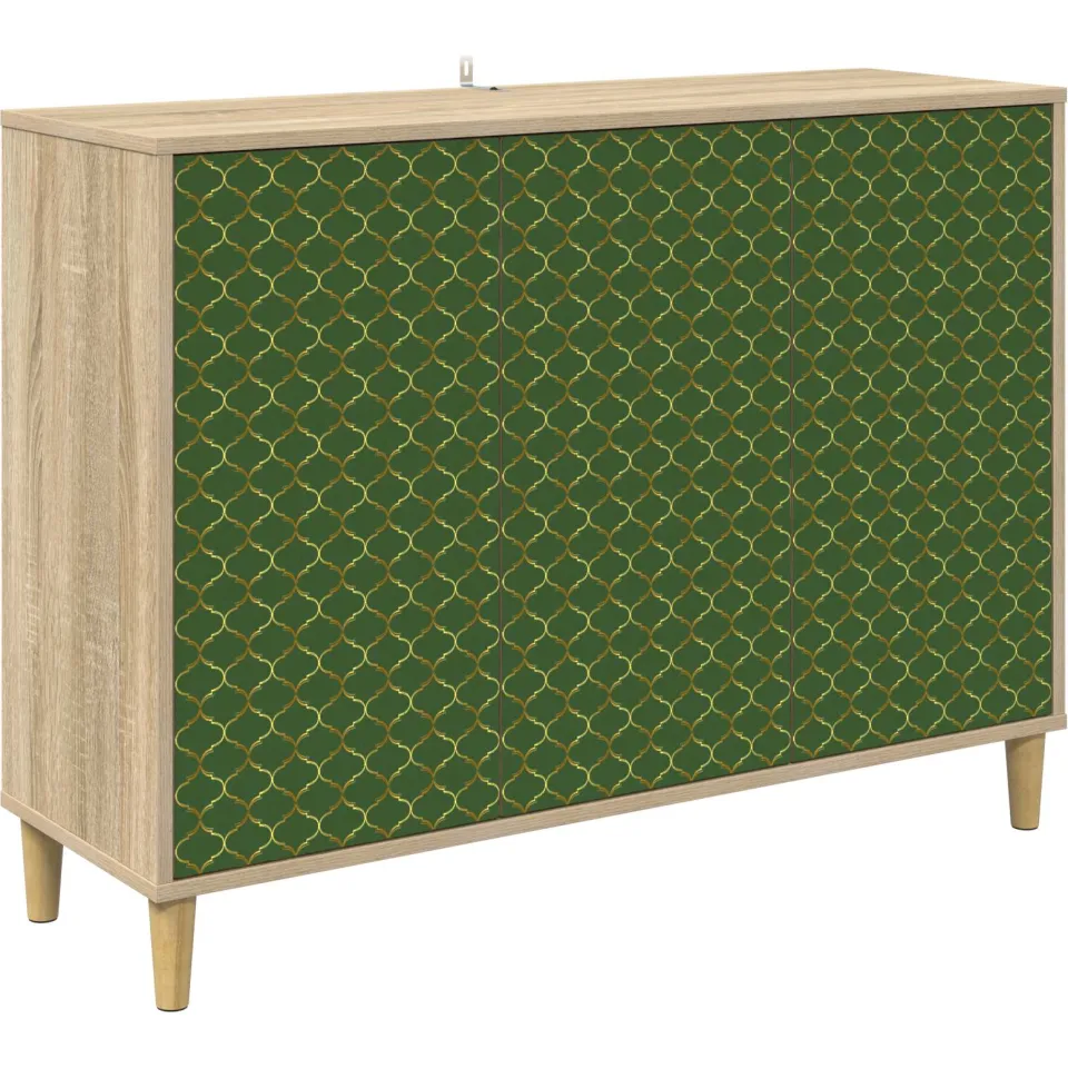 vidaXL Dressoir GELEEN Sonoma 102 x 33 x 75 cm Bewerkt hout bruin, foto 3