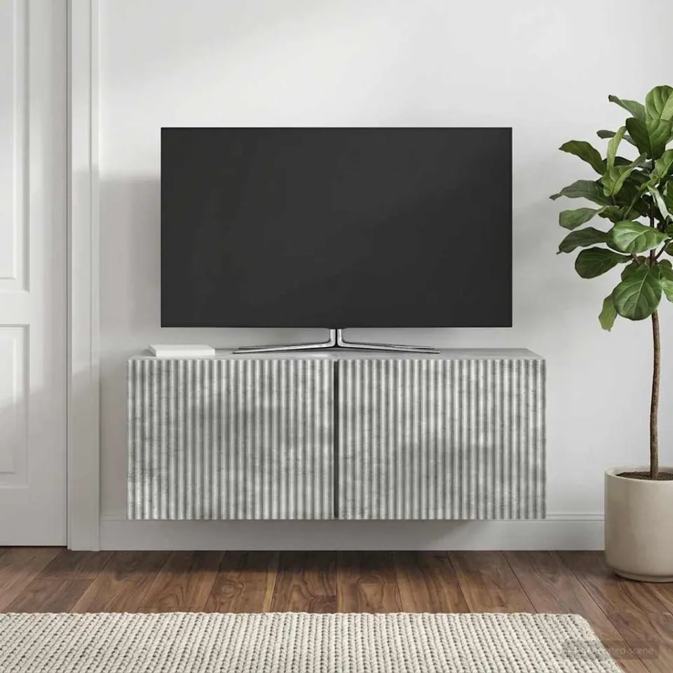 vidaXL Wandbeugel TV-kast 78,5 x 31 x 30 cm Betongrijs Bewerkt hout grijs, foto 4