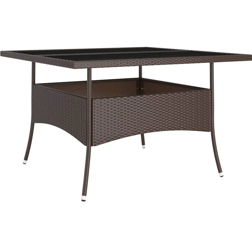 vidaXL 9-delige Tuinset poly rattan bruin, foto 3