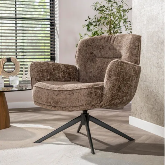 Meubelplaats Fauteuil Forza draaibaar - Hoven champagne