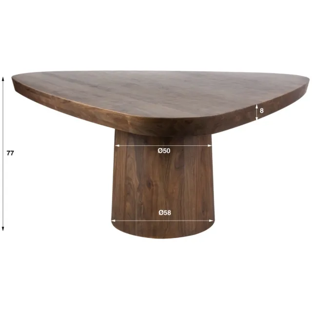 AnLi Style Eettafel Arcadia triangle 165 Bruin