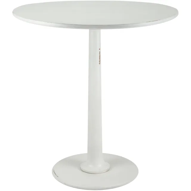 CLP Morristown Bijzettafel - rond - hout - handgemaakt - salontafel - voor woon- en eetkamer - antiek/wit