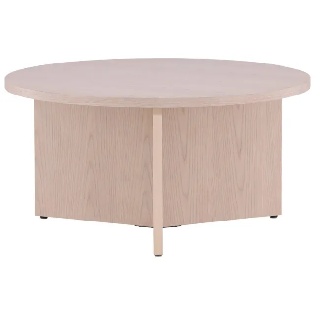 QUVIO Keno Salontafel - Whitewash Hout - Moderne Salontafel Gebroken wit