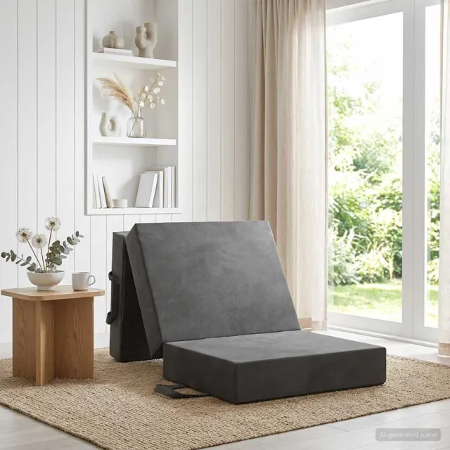 vidaXL Vouwbare Bankbed 90 x 63 x 45 cm Donkergrijs