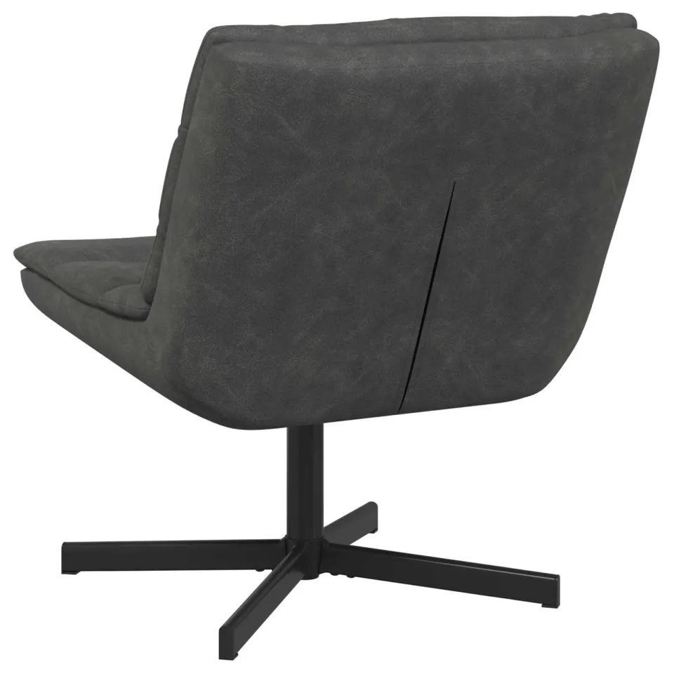 vidaXL Draaistoel Zwart 63 x 75 x 76 cm Antiek PU, foto 4