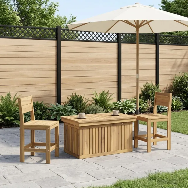 vidaXL Tuinfoto Tafel Massief Acaciahout Hoogte Verstelbaar LAREN bruin, foto 2