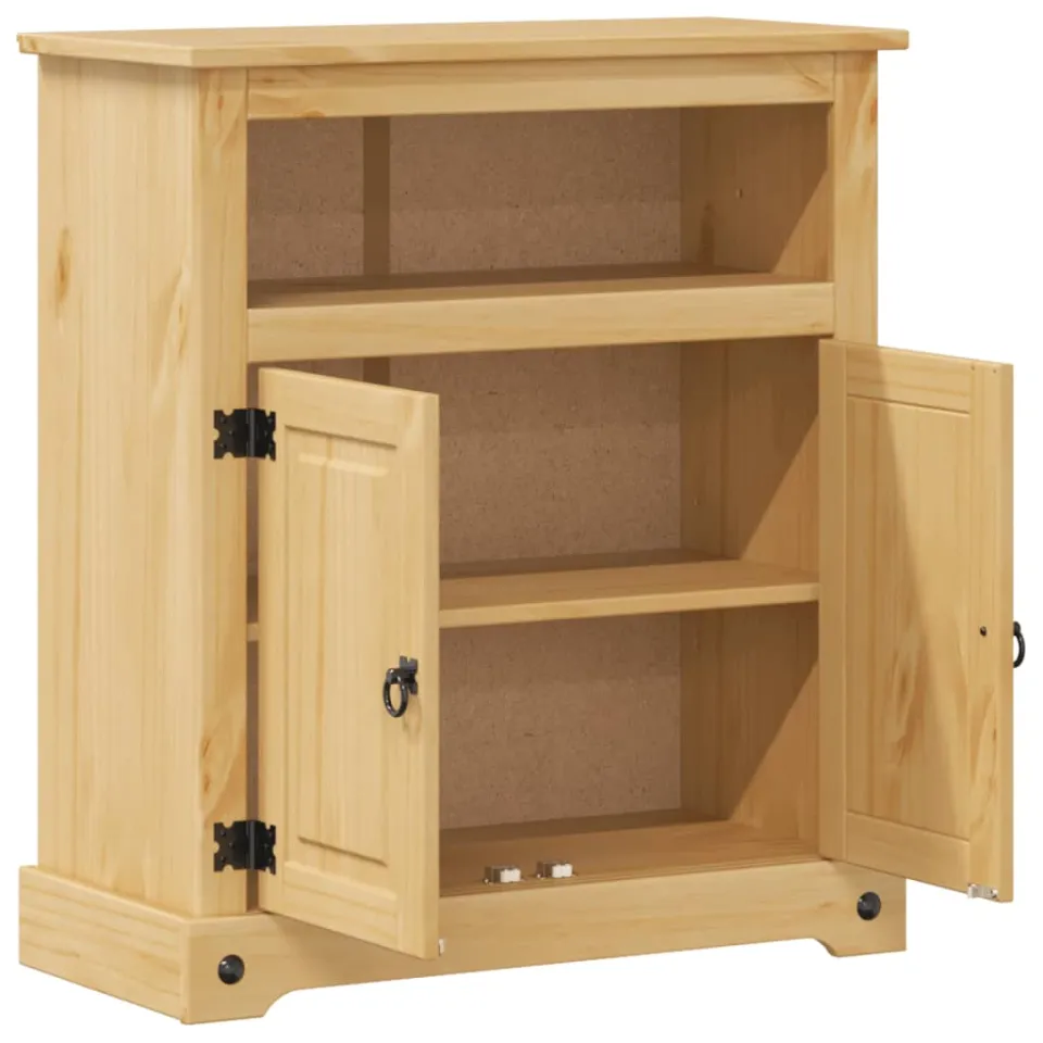 vidaXL Badkamerkast Corona 70x33x80 cm massief grenenhout Bruin