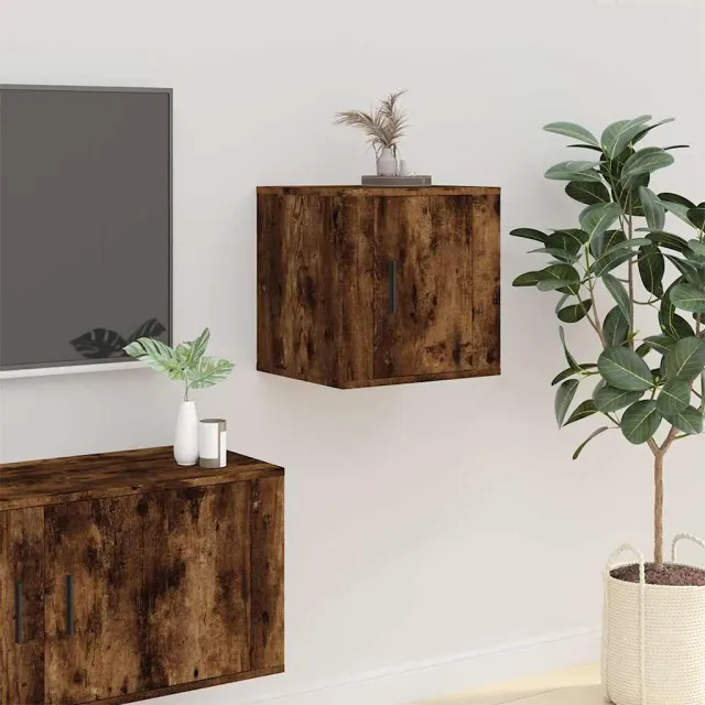 vidaXL Tv-wandmeubel 40x34,5x40 cm gerookt eikenkleurig Bruin