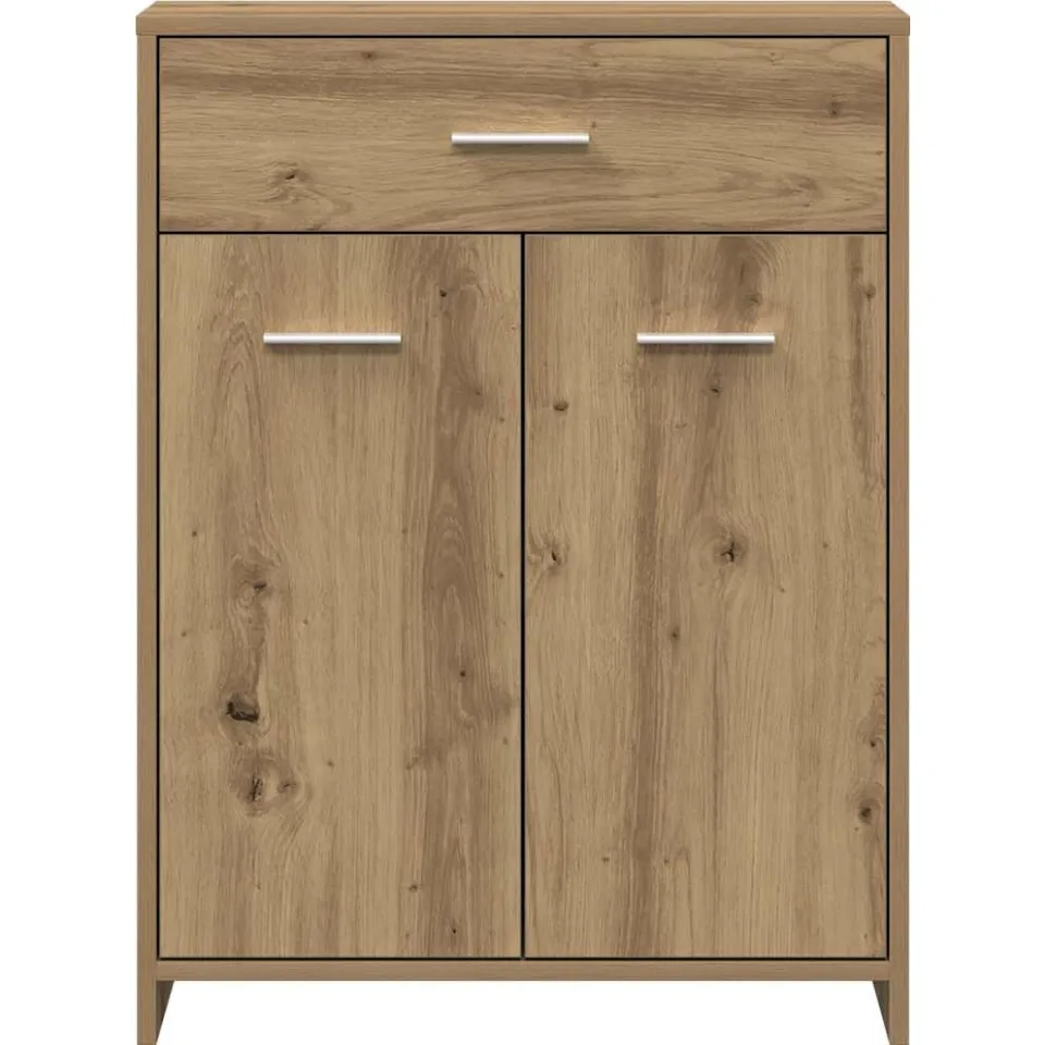 vidaXL Badkamerkast 60x33x80 cm bewerkt hout artisanaal eikenkleurig, foto 4