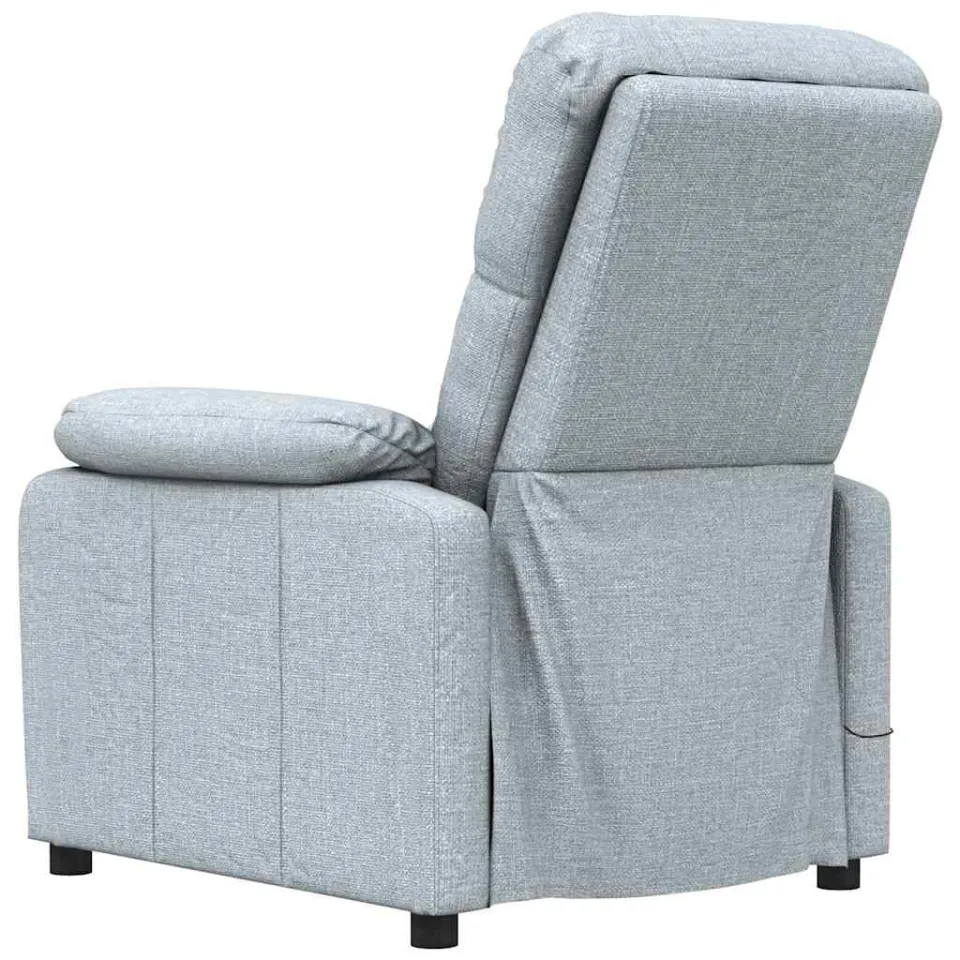 vidaXL Massagestoel stof lichtgrijs grijs, foto 4
